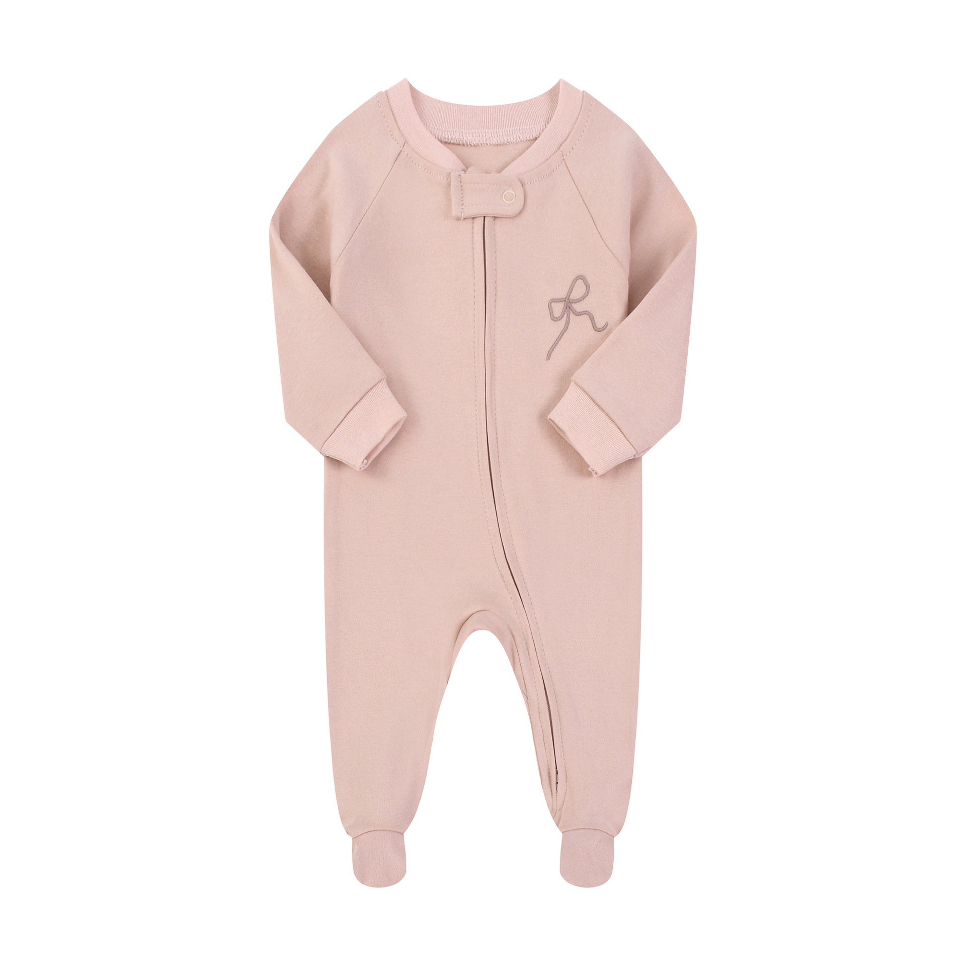 Cotton Baby Onesies Zipper - Somenie Frühling Herbst Langarm-Babybody, A-Klasse Reine