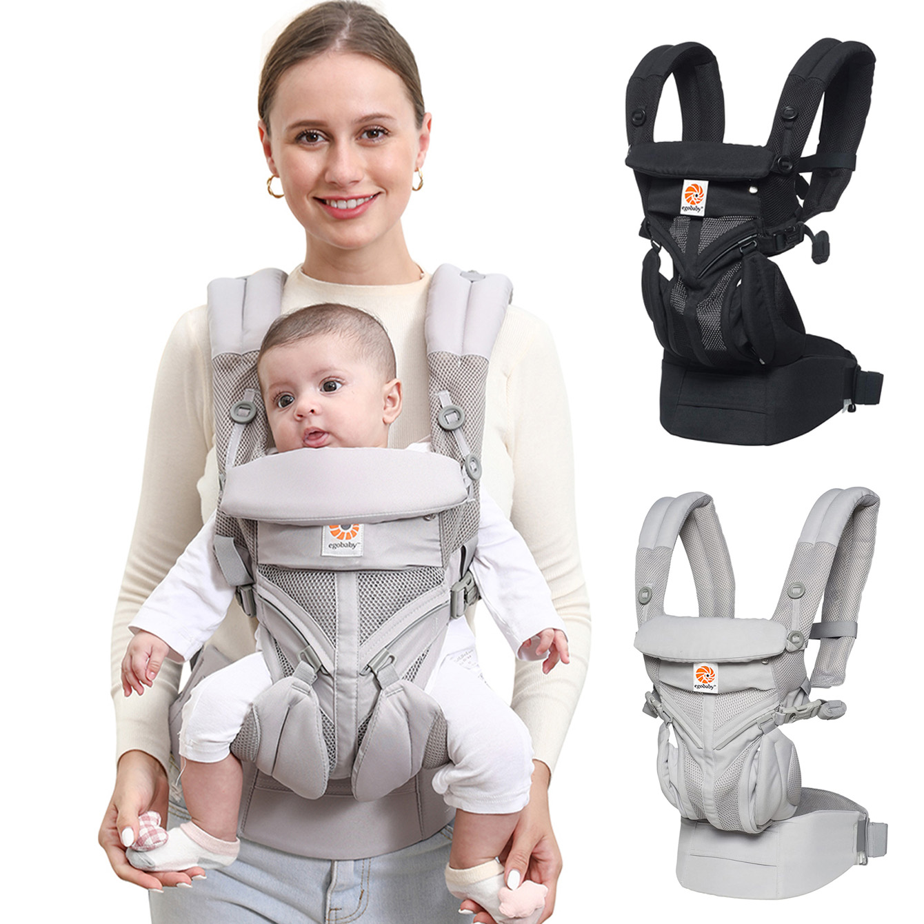 Ergonomic Baby Carrier Newborn To Toddler - Ergonomische Multifunktionale Babytrage, Mehrfach-Taschen-Rückentrage für Säuglinge,