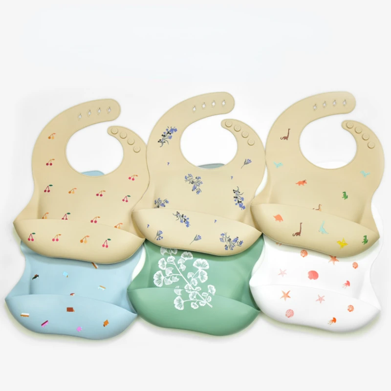 Waterproof Baby Bibs Silicone - INS Baby-Lätzchen, BPA-frei, wasserdicht, weiches Silikon,