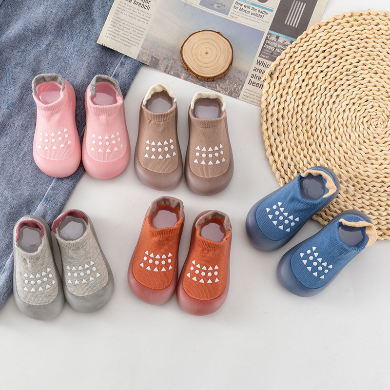 Unisex Baby Socks Non Slip - Baby-Bodenschuhe, blaue und rosa Baby-Wandersocken für