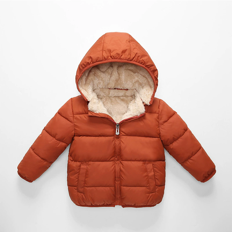 Toddler Boy Winter Fleece Jacket - Winterjacke mit Kapuze für Kleinkinder, Jungen