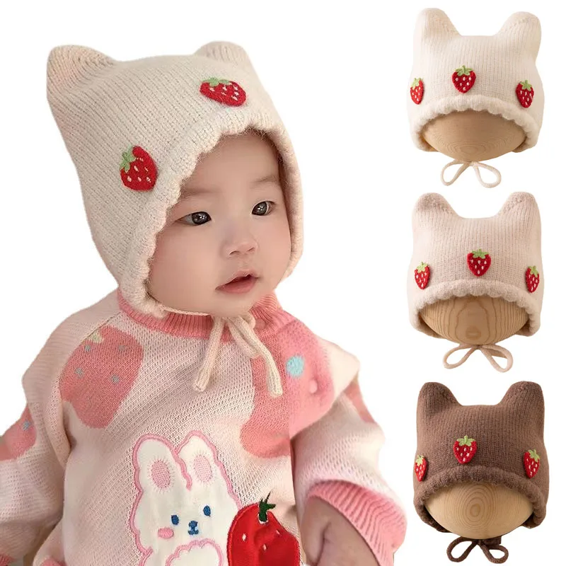 Infant Beanie Hat With Ears - Neue Herbst Winter Baby Mädchen Hut