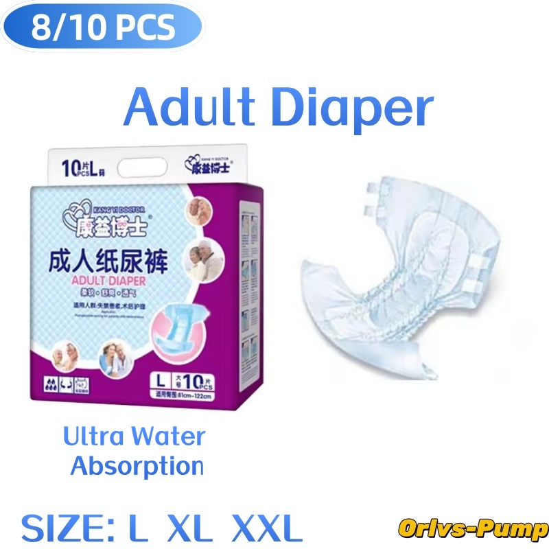 Diapering - 8-10 Stück/Beutel Erwachsenen- und Seniorenwindeln Doppelschichtige