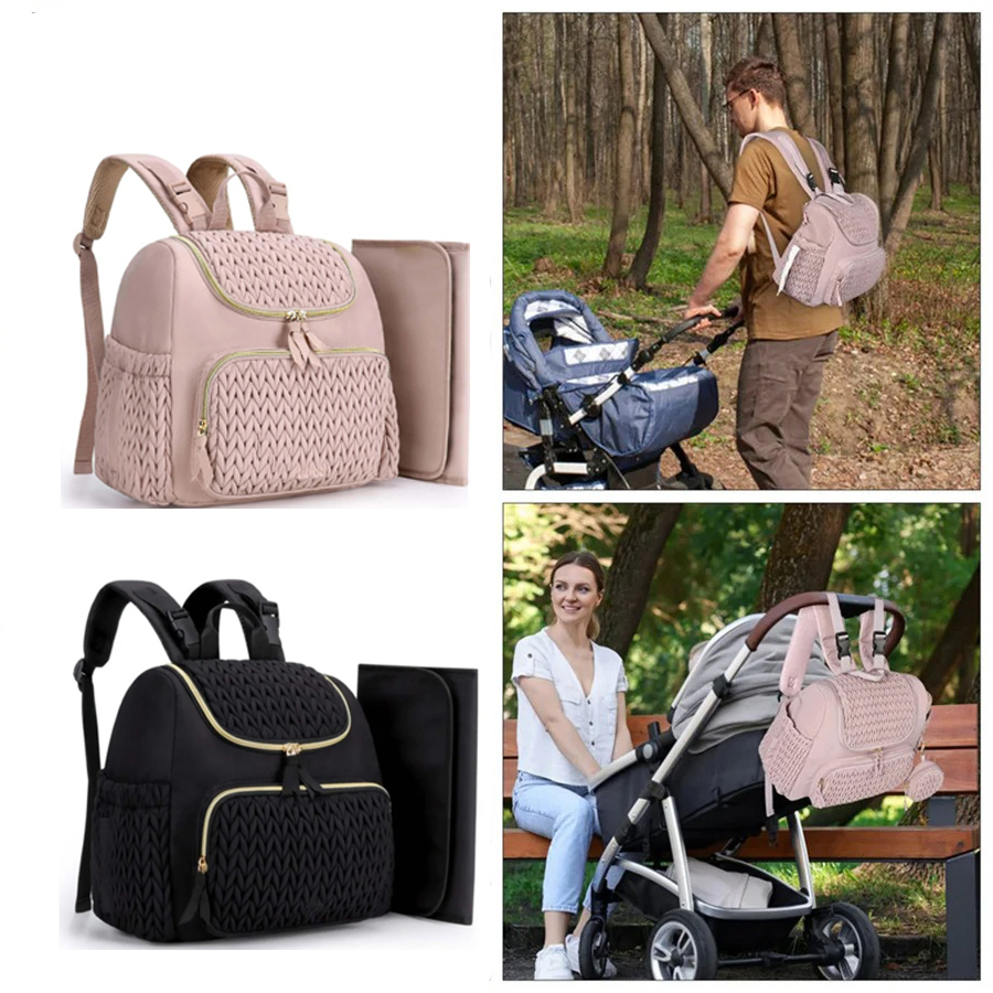 Große Wickeltasche mit Strickm – Diapering Bewertung und Preis