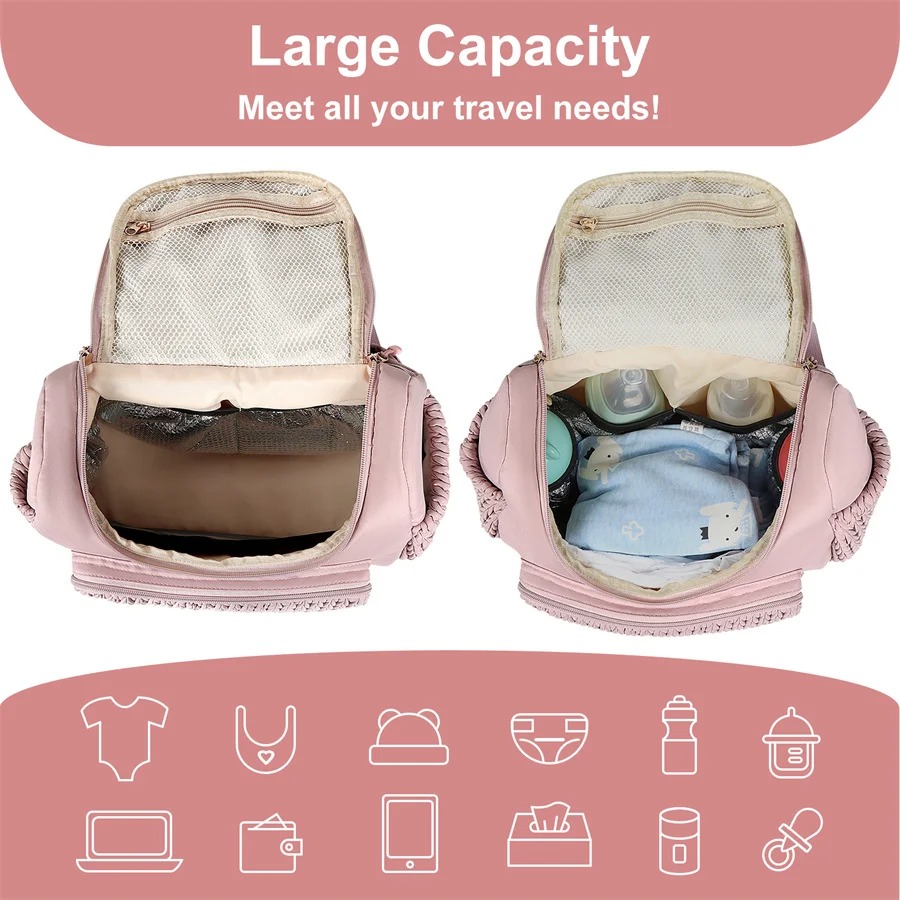 Große Wickeltasche mit Strickm – Diapering Bewertung und Preis
