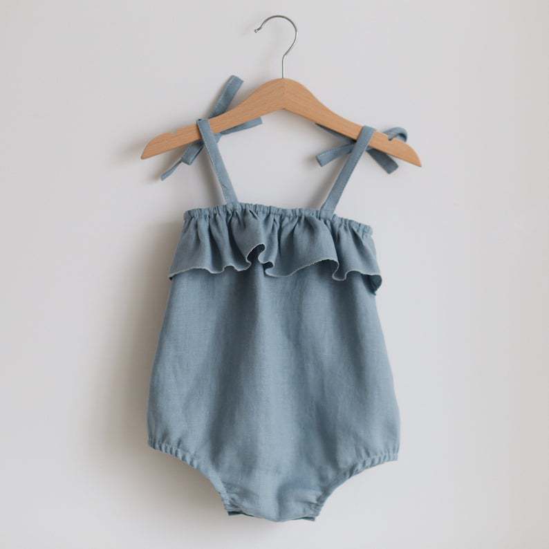 Sommer Baby Mädchen Kleidung R – Baby Summer Linen Sleeveless Jumpsuit Bewertung und Preis