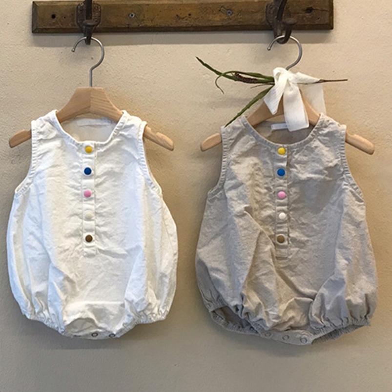 Leinen Baumwolle Jungen Stram  – Baby Summer Linen Sleeveless Jumpsuit Bewertung und Preis
