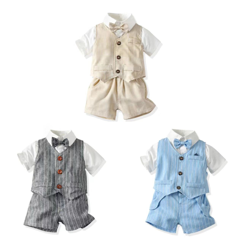 Kleinkind Britisches Gentleman – Baby Boy Suit Set Baptism Bewertung und Preis