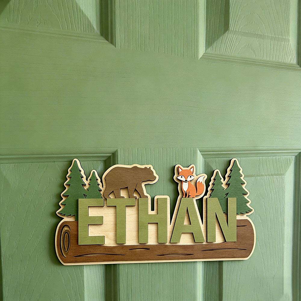 Personalisiertes Holzschild mi – Nursery Bewertung und Preis