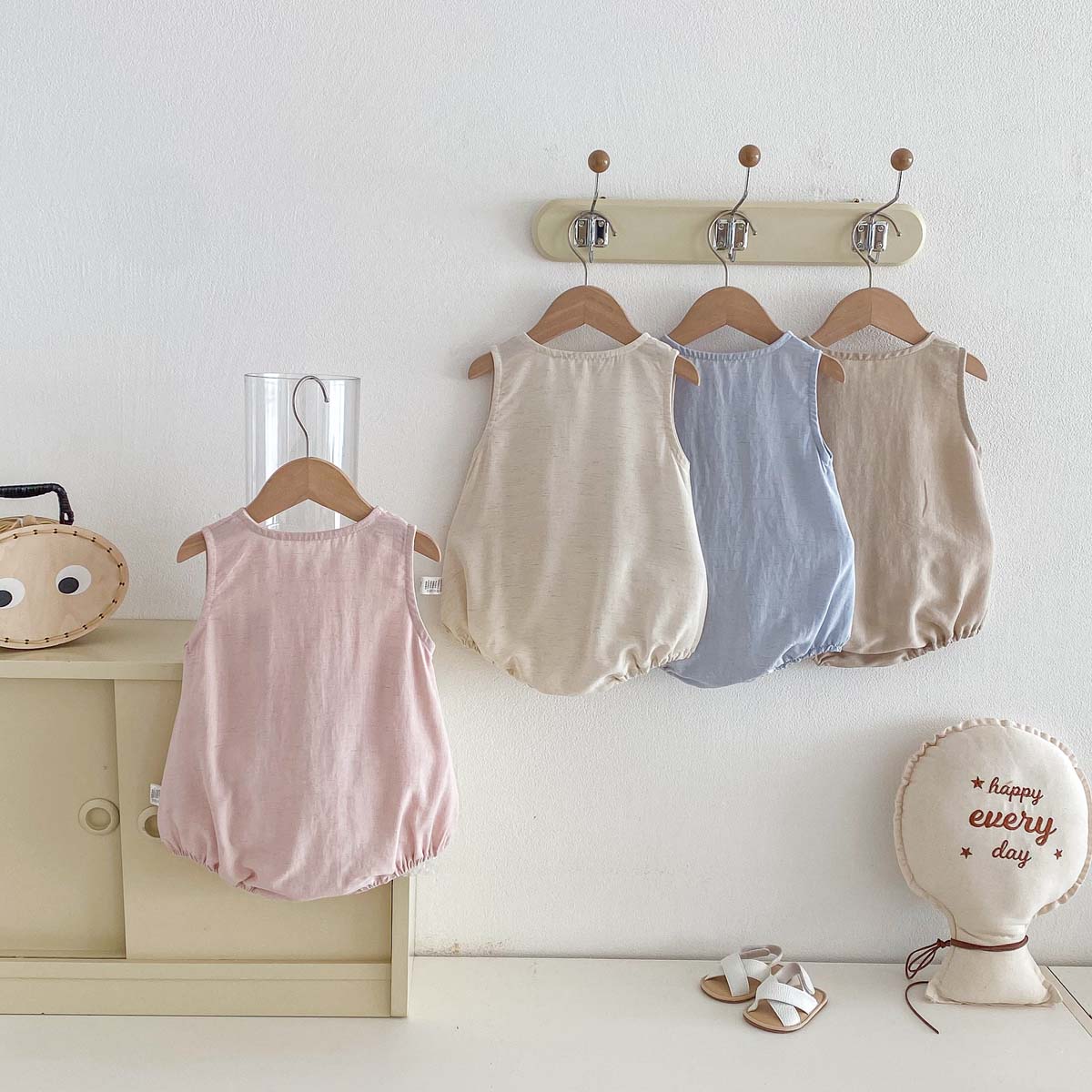 Baby Sommer Bären-Strampler Är – Baby Summer Linen Sleeveless Jumpsuit Bewertung und Preis