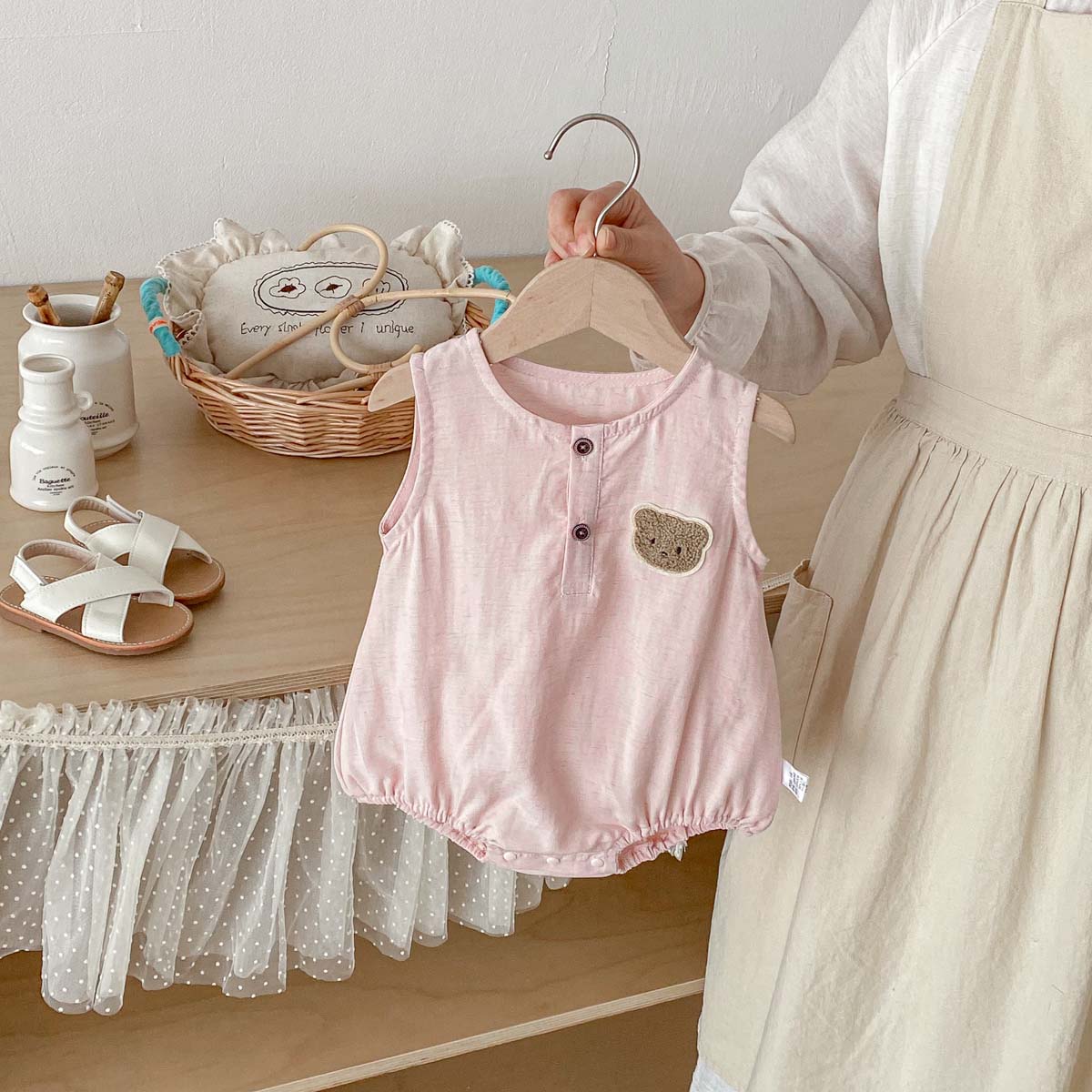 Baby Sommer Bären-Strampler Är – Baby Summer Linen Sleeveless Jumpsuit Bewertung und Preis
