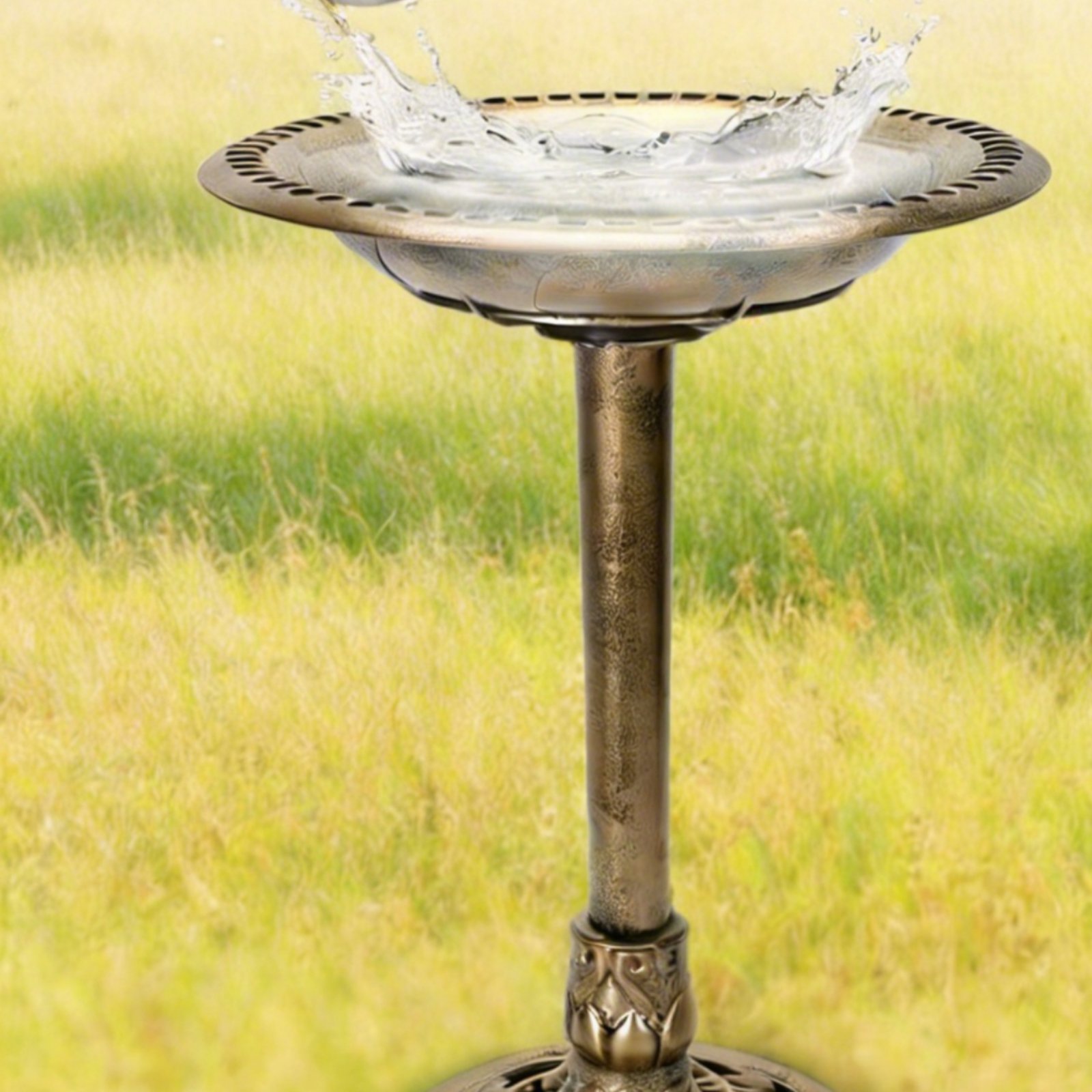 Vogelbad-Schale mit Erdspieß,  – Feeding Bewertung und Preis