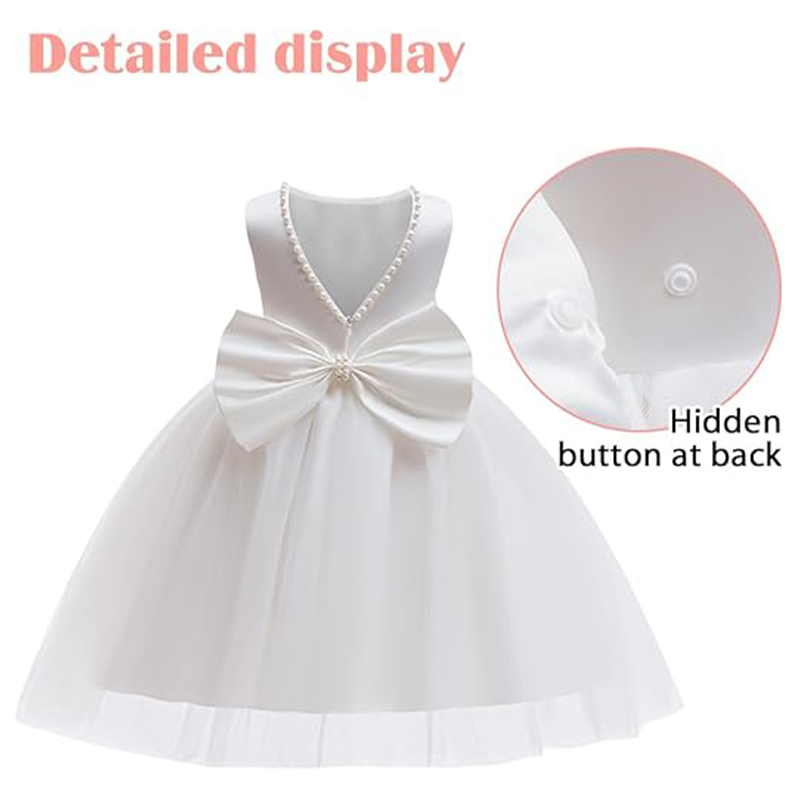 Elegantes weißes Kommunions- u – Toddler Girl Tulle Party Dress Bewertung und Preis