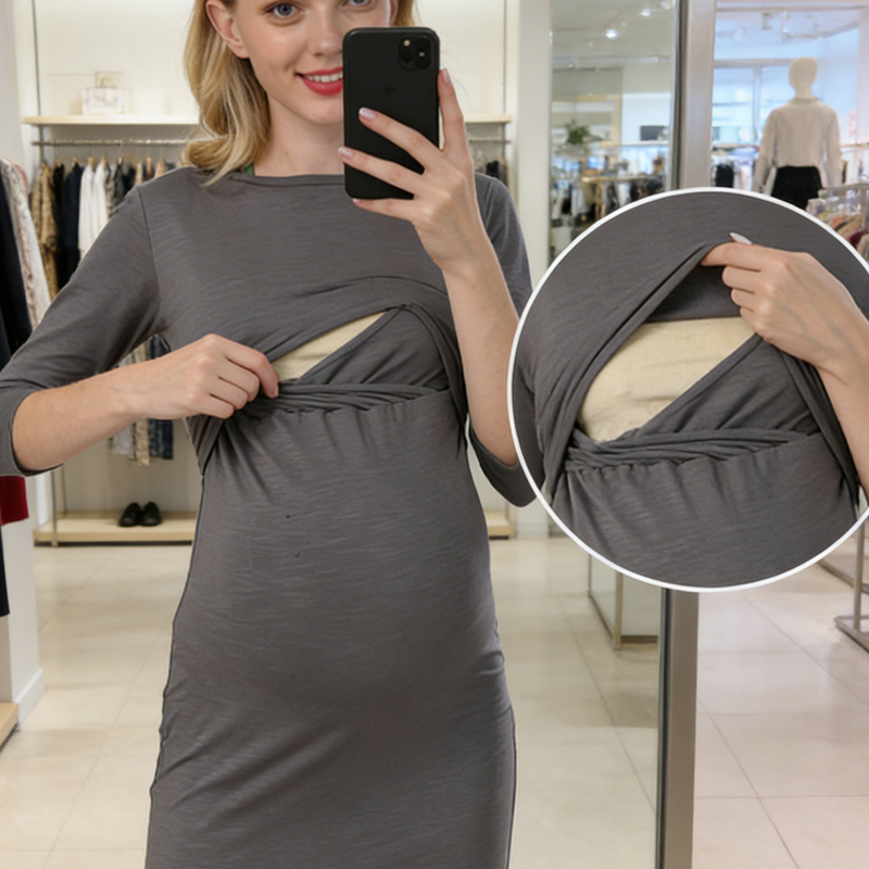 Umstandskleid mit Dreiviertelä – Maternity Wear Bewertung und Preis