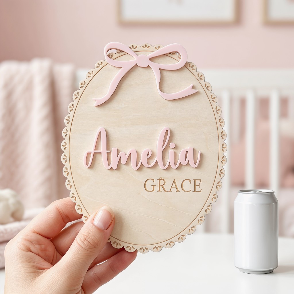 1 Stück Personalisierte Holz-N – Nursery Bewertung und Preis