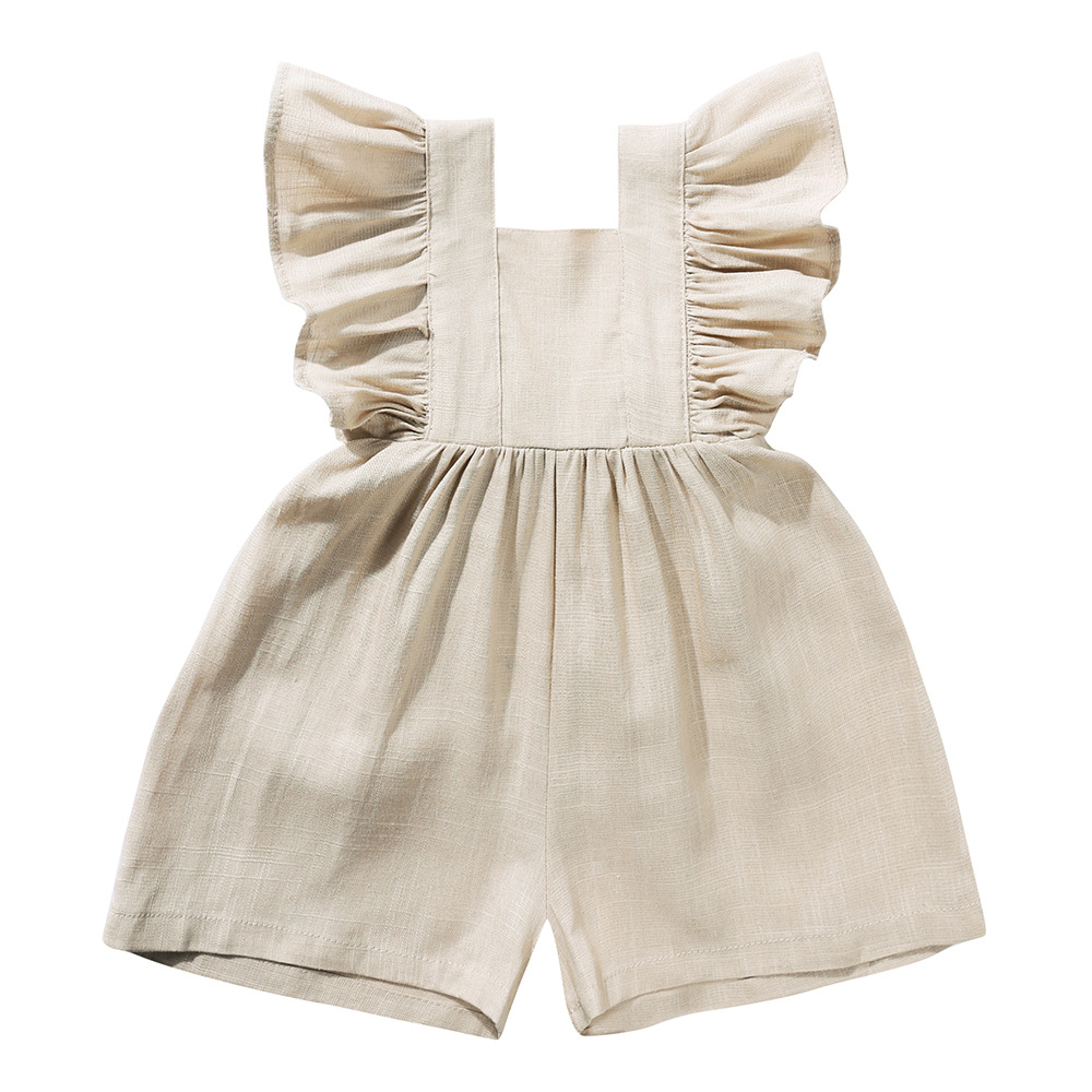Sommer-Babykleidung Unisex Mäd – Baby Summer Linen Sleeveless Jumpsuit Bewertung und Preis