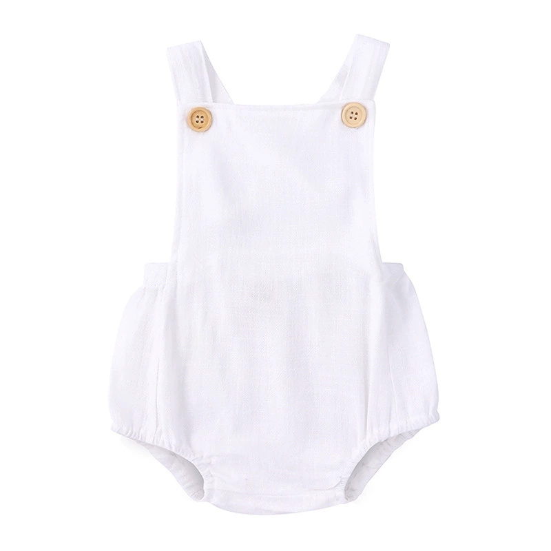 2023 sommer Neugeborenen Baby  – Baby Summer Linen Sleeveless Jumpsuit Bewertung und Preis