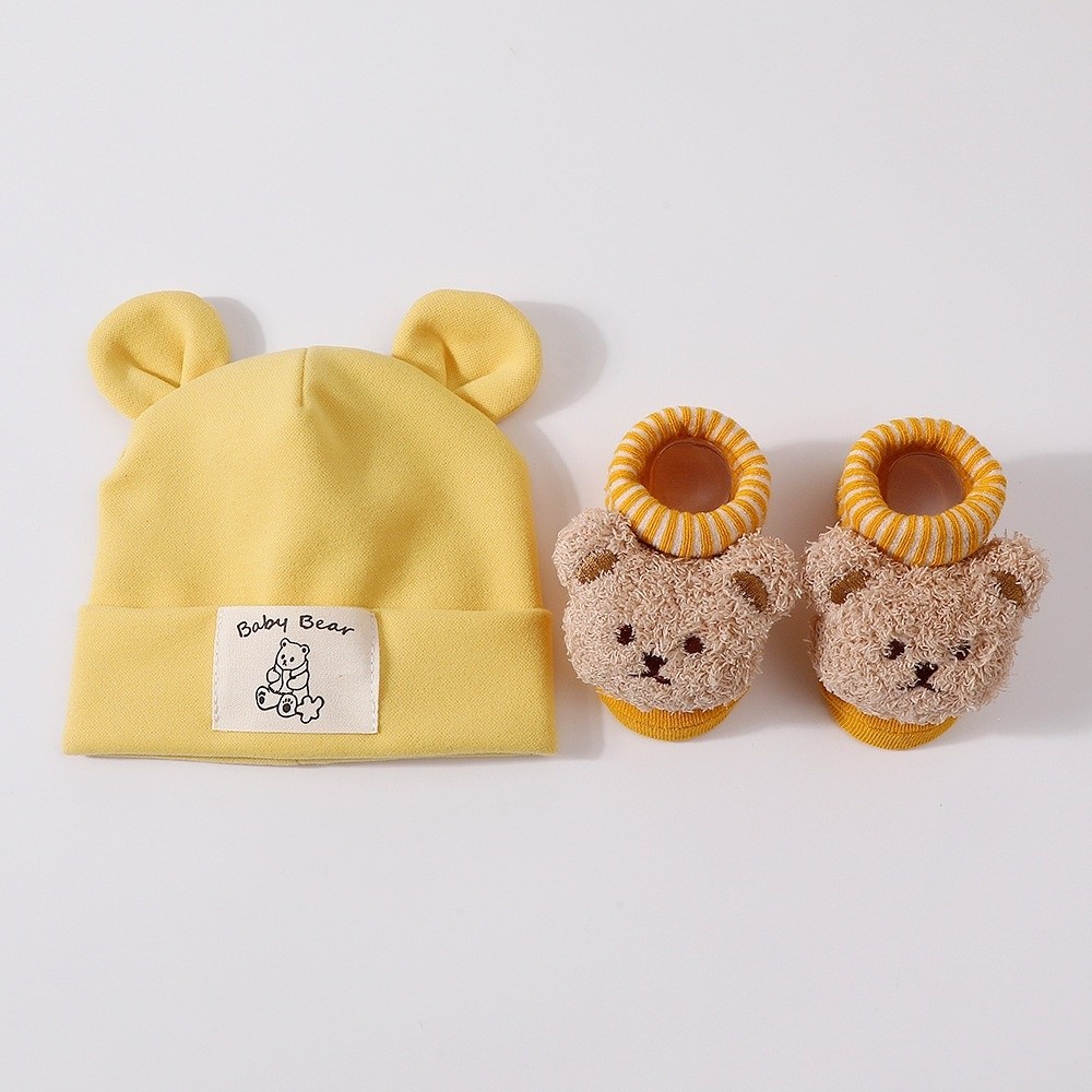2-teiliges Set Niedliche Baumw – Infant Beanie Hat With Ears Bewertung und Preis