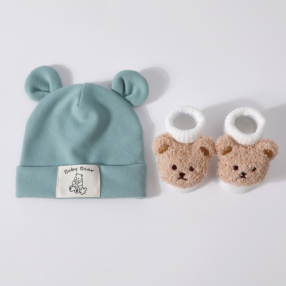 2-teiliges Set Niedliche Baumw – Infant Beanie Hat With Ears Bewertung und Preis