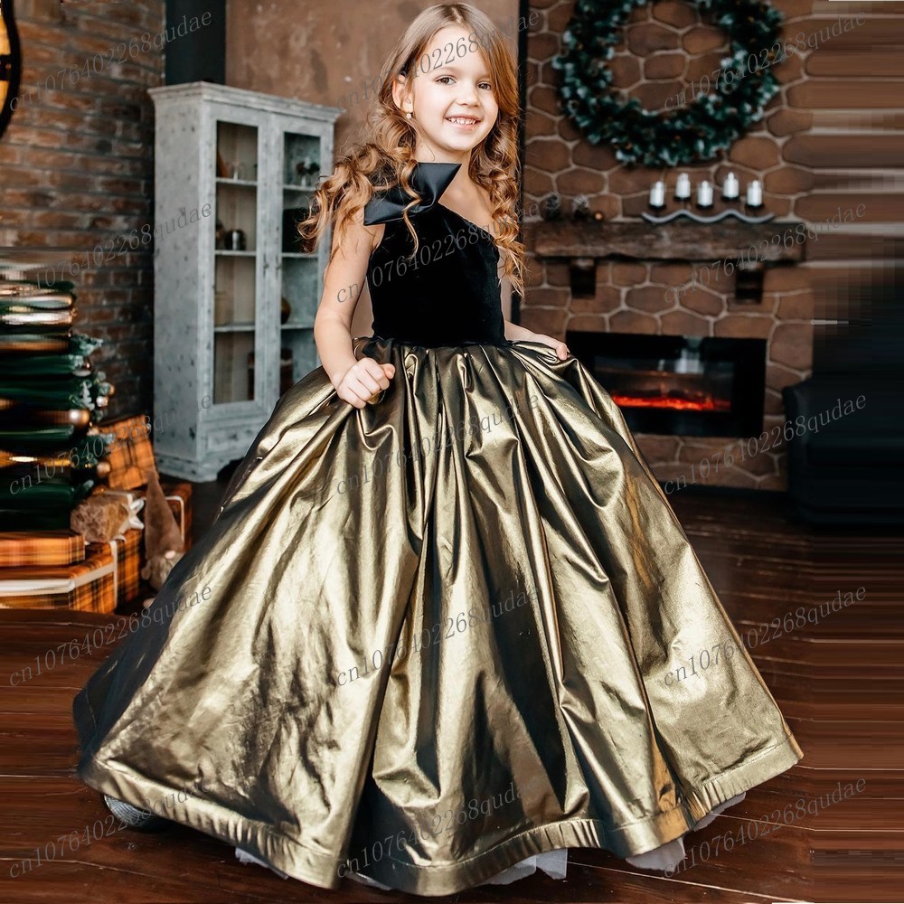 Neue schwarze und goldene Sati – Toddler Girl Tulle Party Dress Bewertung und Preis