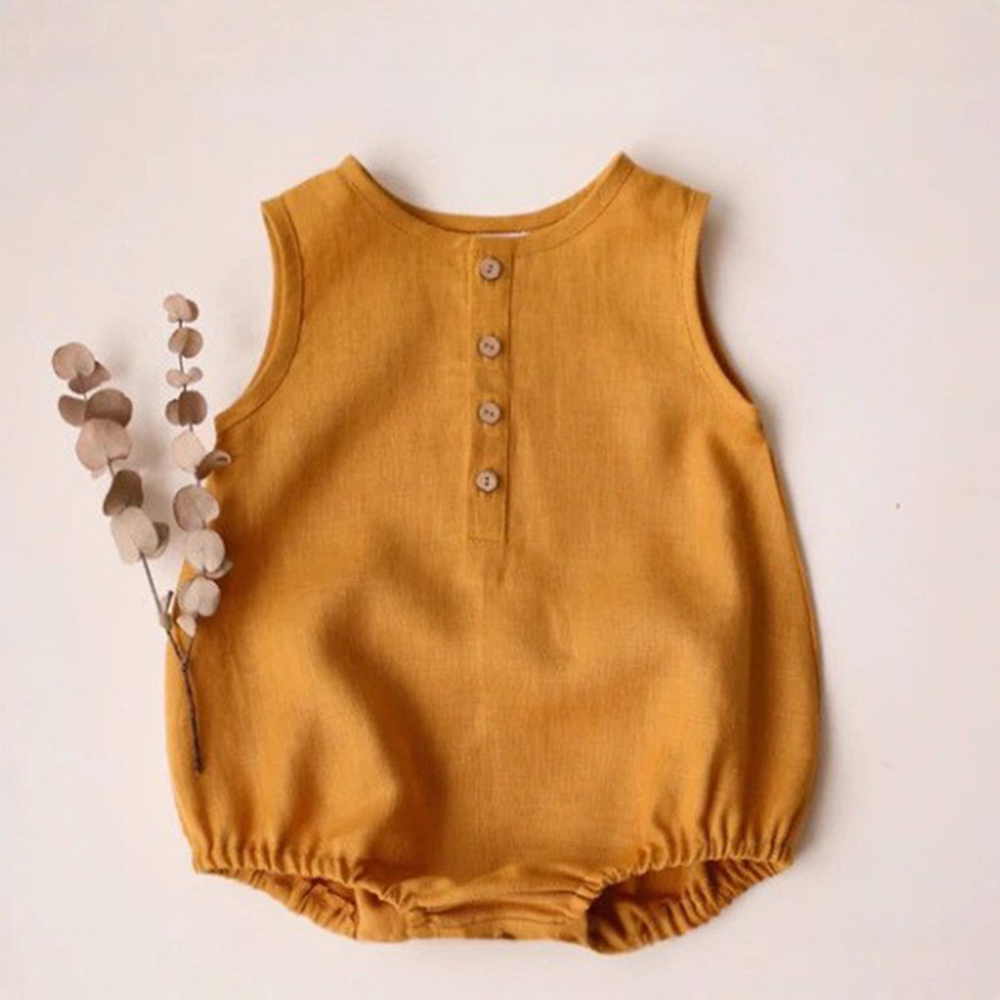 Strampler für Neugeborene, Jun – Baby Summer Linen Sleeveless Jumpsuit Bewertung und Preis