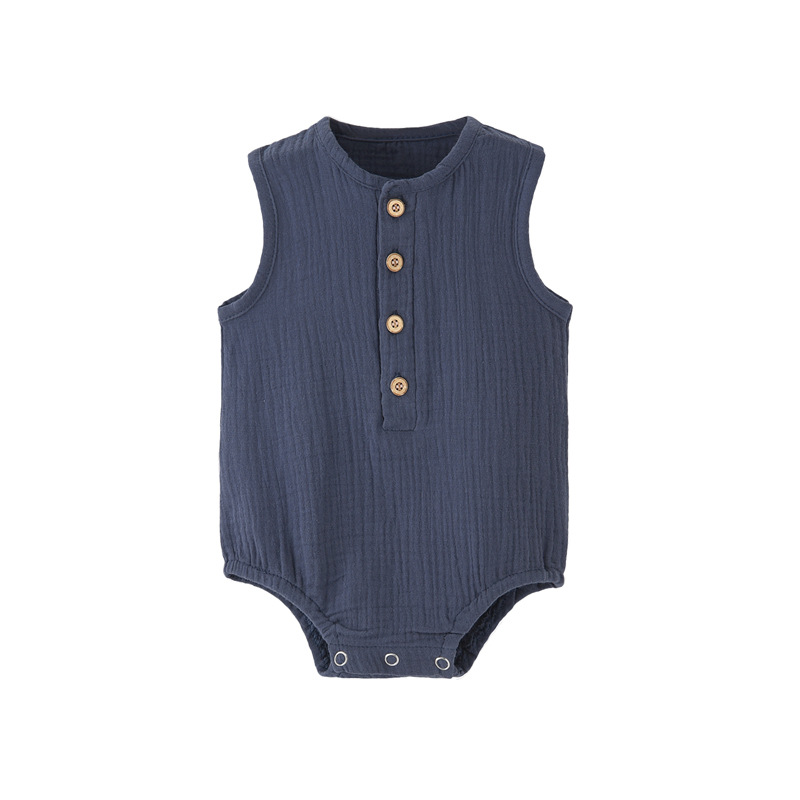 Sommerlicher, einfarbiger Baby – Baby Summer Linen Sleeveless Jumpsuit Bewertung und Preis