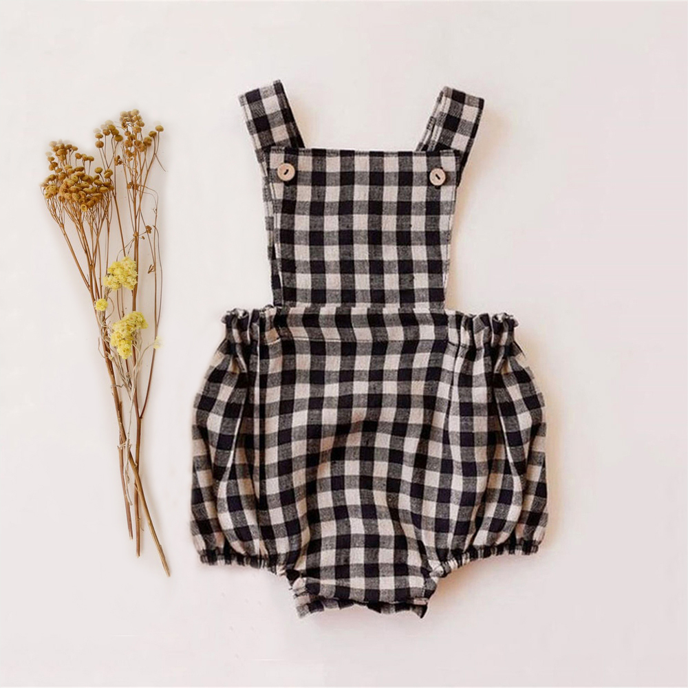 Neugeborenen Baby Junge Mädche – Baby Summer Linen Sleeveless Jumpsuit Bewertung und Preis